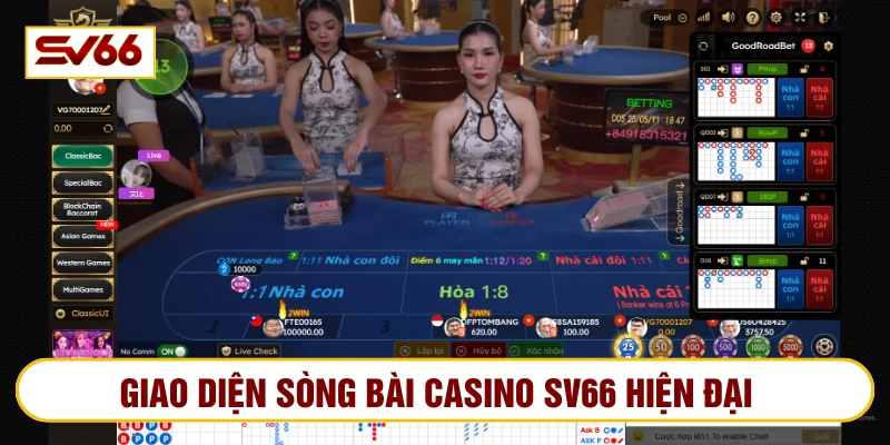 Giao diện sòng bạc casino online hiện đại, đẹp mắt