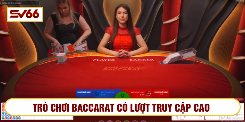 Trò chơi Baccarat có lượt truy cập cao nhất hạng mục